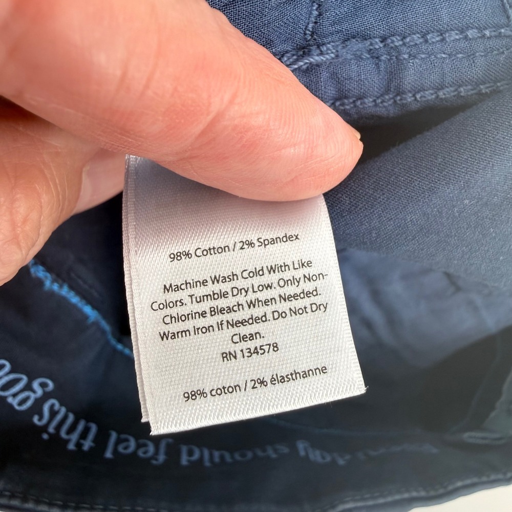 Vineyard Vines Womens Daybreak Chino Shorts Navy Blue Cotton Stretch Size 6 - Picture 6 of 6